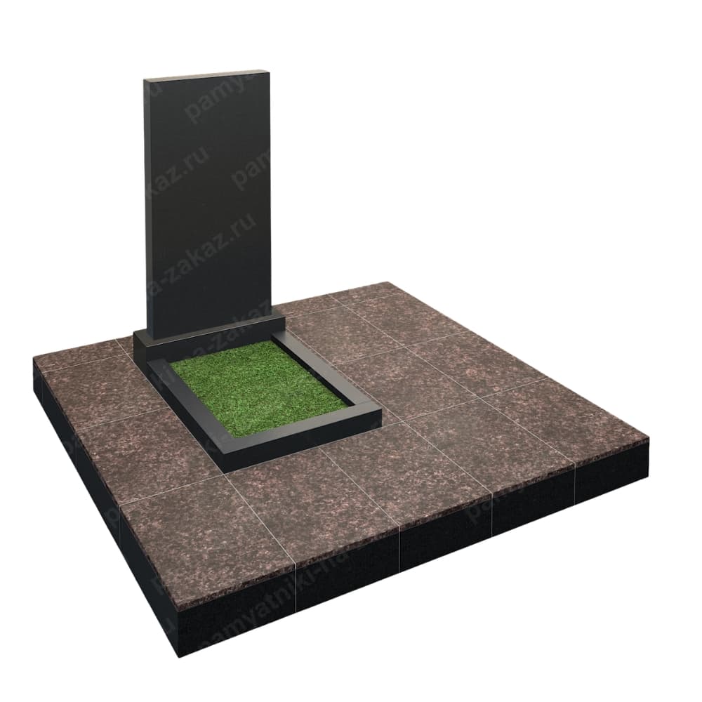 Мемориальный комплекс из дымовского гранита. Надежное и долговечное решение для благоустройства могилы.